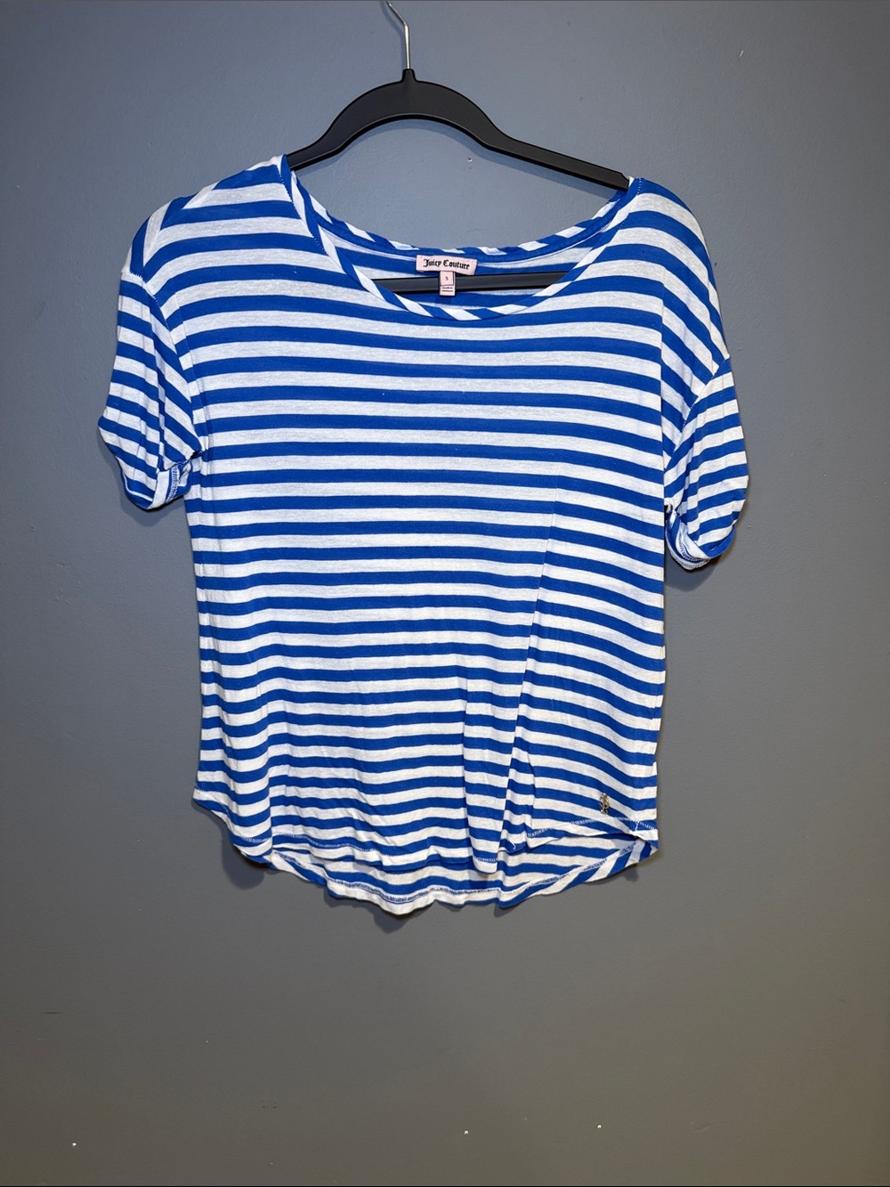 Blue & White Striped Crewneck Tee